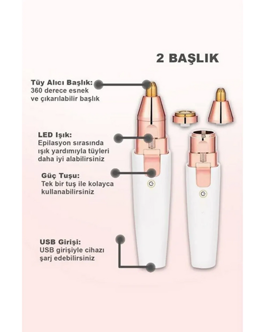 Velisse Blawless™ 2'si 1 Arada Yüz Tüy Epilatörü